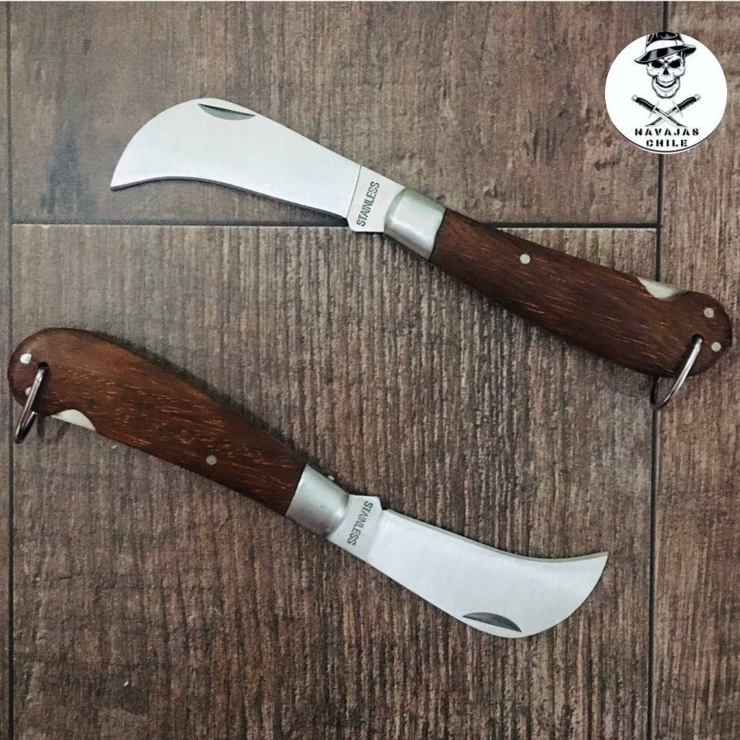 Cuchillo curvo de madera / seguro