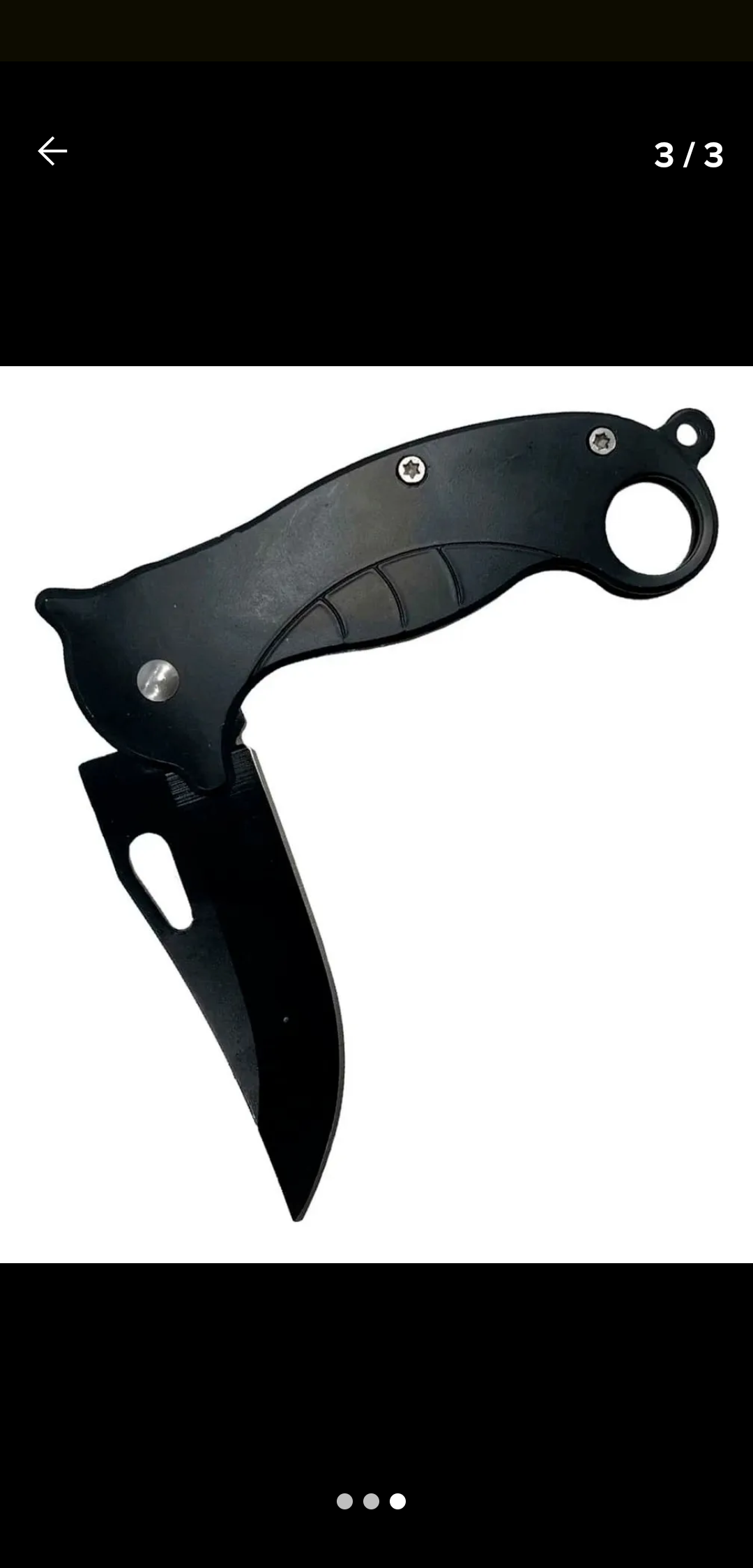 Navaja supervivencia black / diseño manual