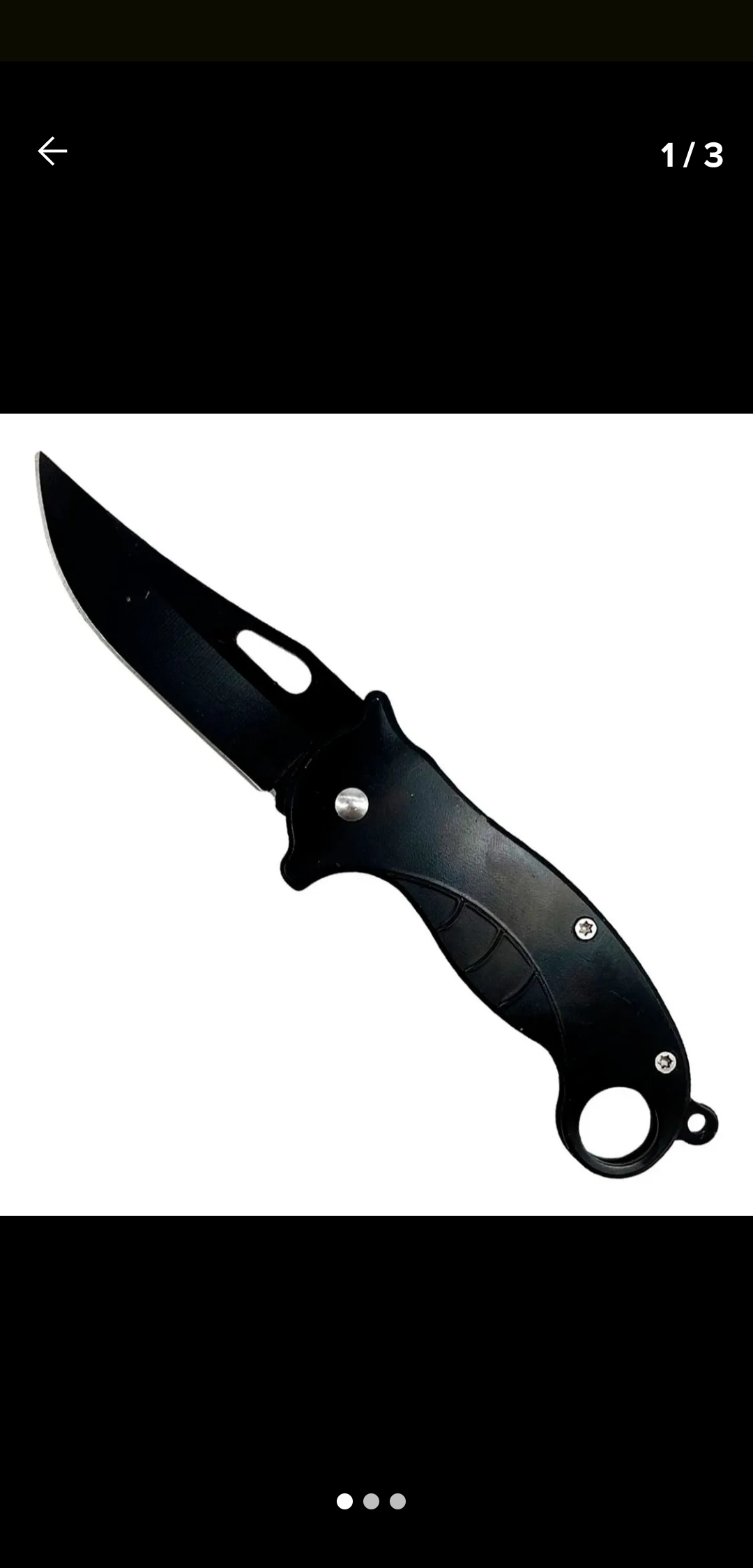 Navaja supervivencia black / diseño manual
