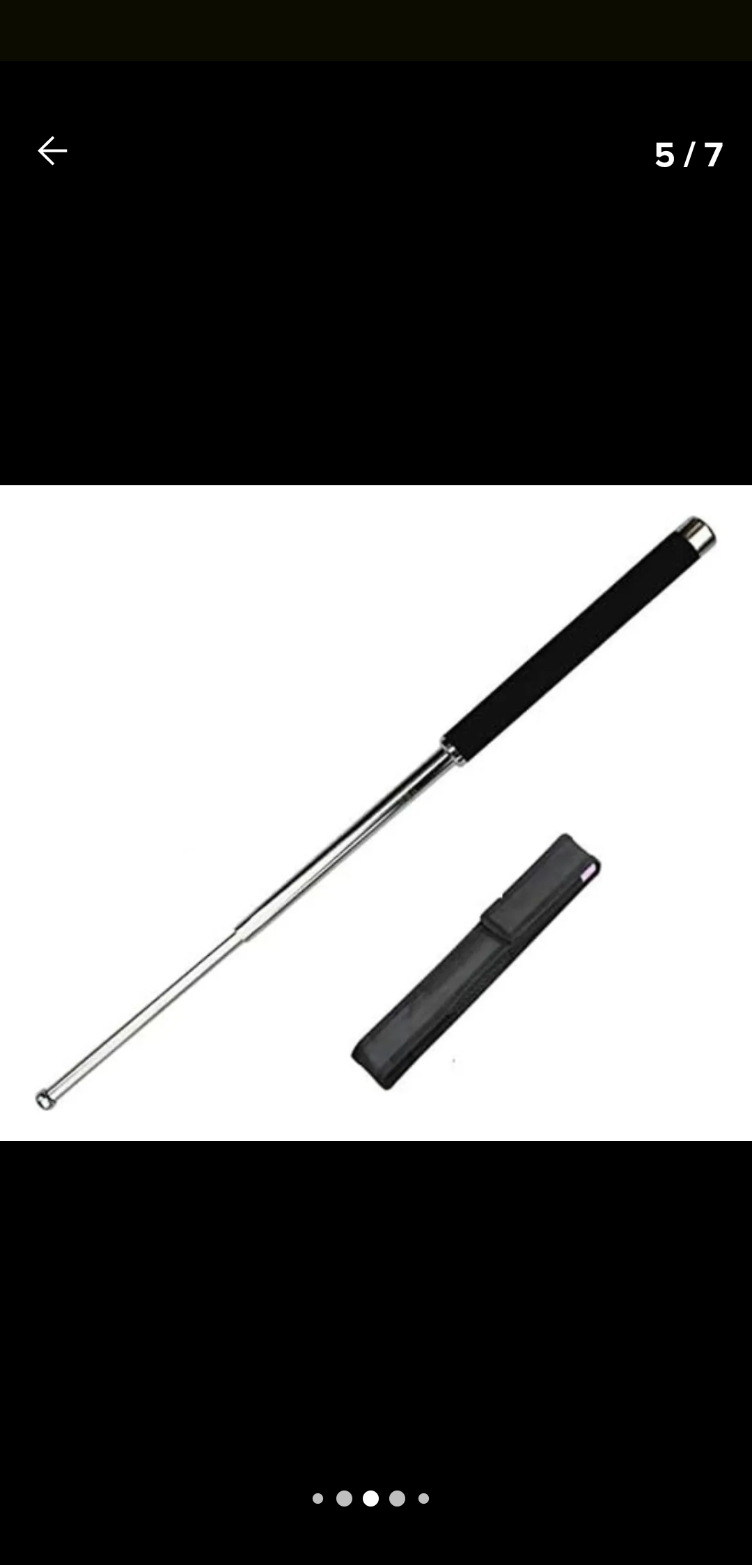 3 Bastón retráctil / mango antideslizante 65cm