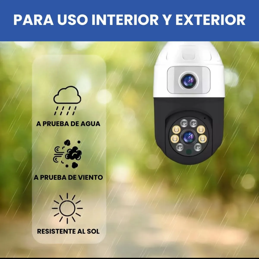Camara Seguridad Wifi FullHD Doble Lente Fijo Jortan JT-9696