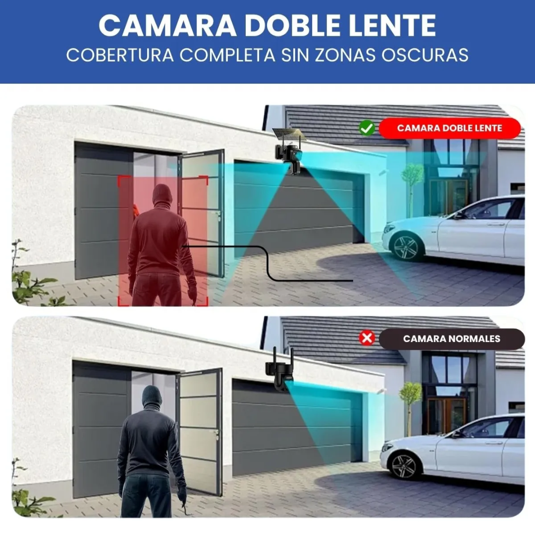 Camara Seguridad Wifi FullHD Doble Lente Fijo Jortan JT-9696