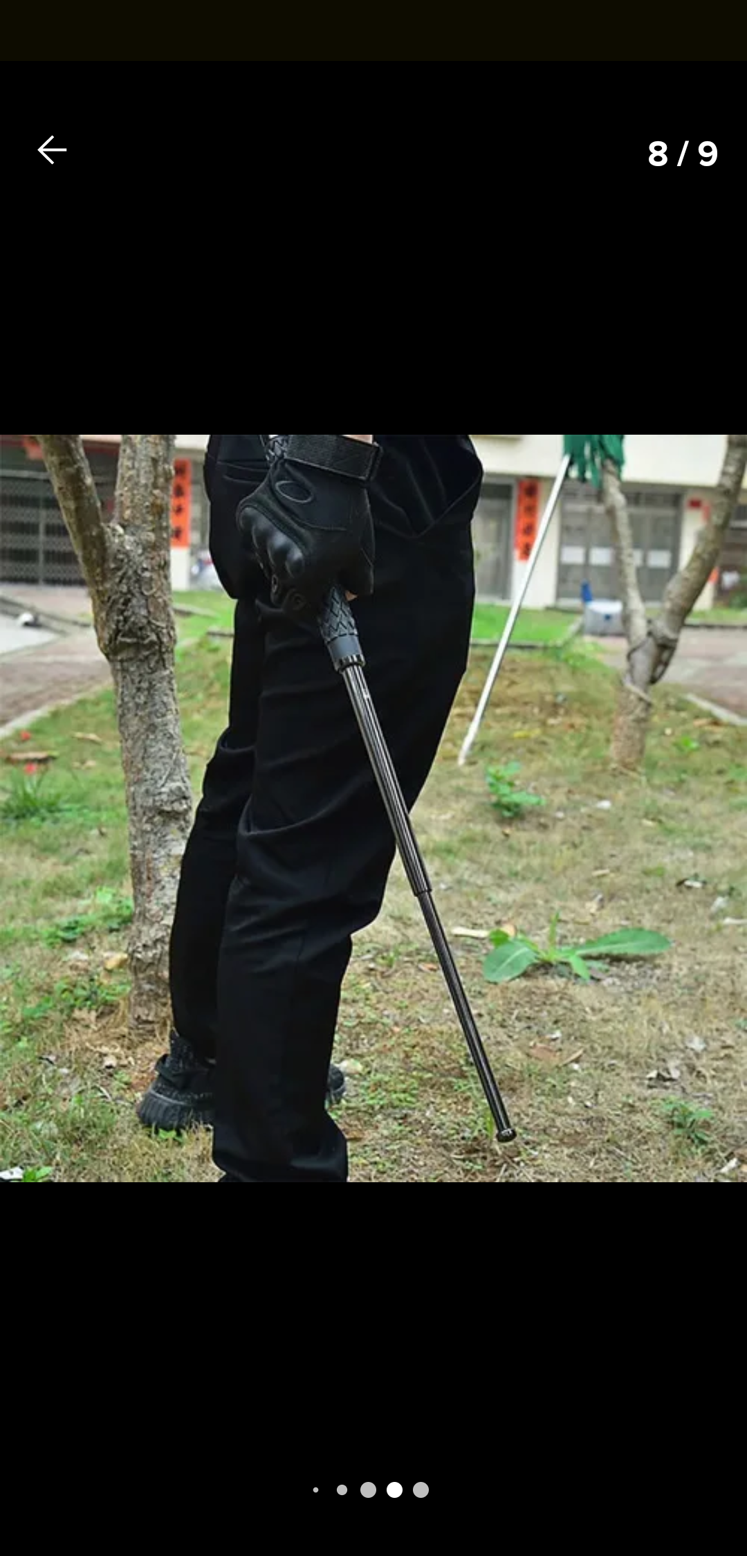 Bastón Retráctil Táctico de 64 cm – Acero Engrosado y Alta Resistencia