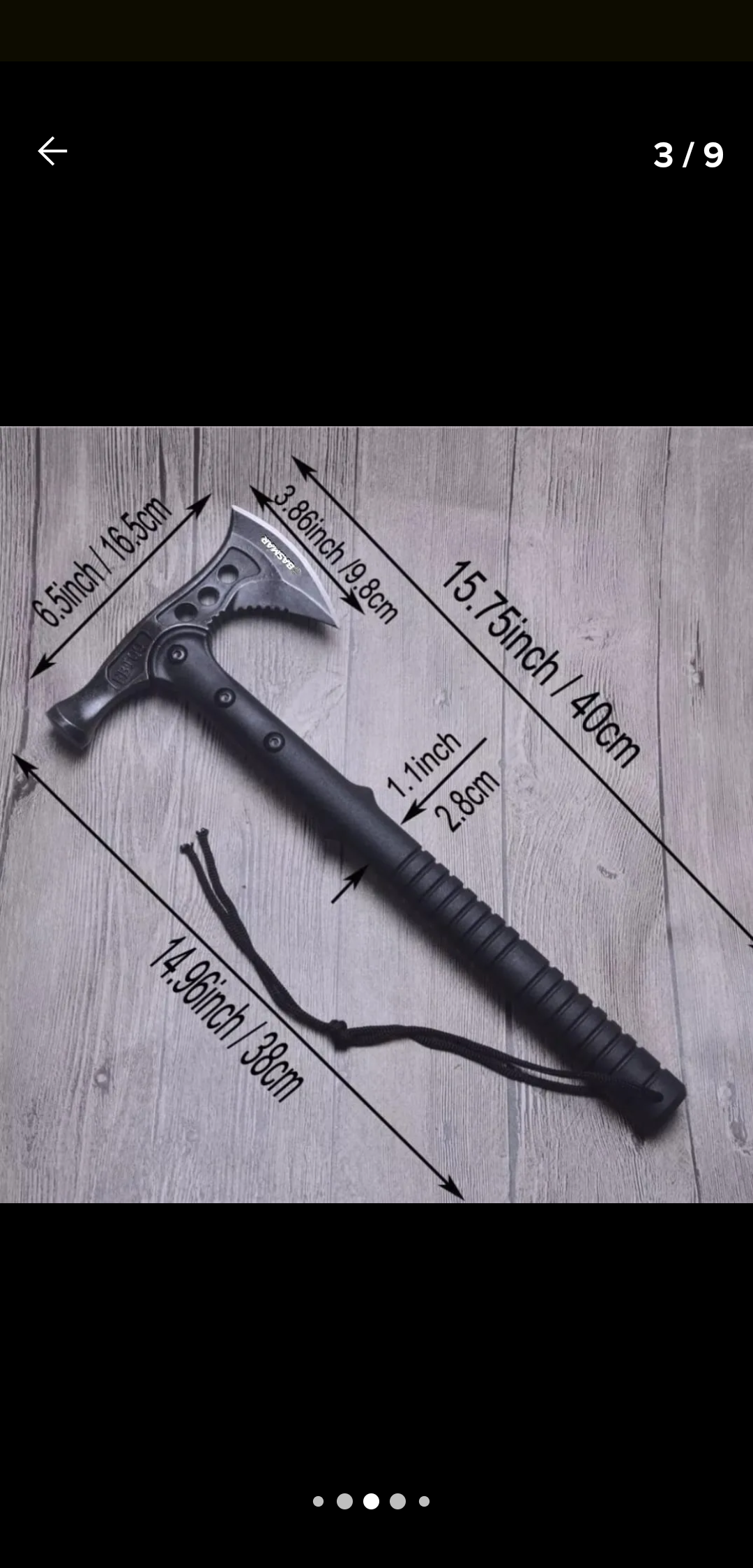 Hacha tomahawk de supervivenvia con martillo