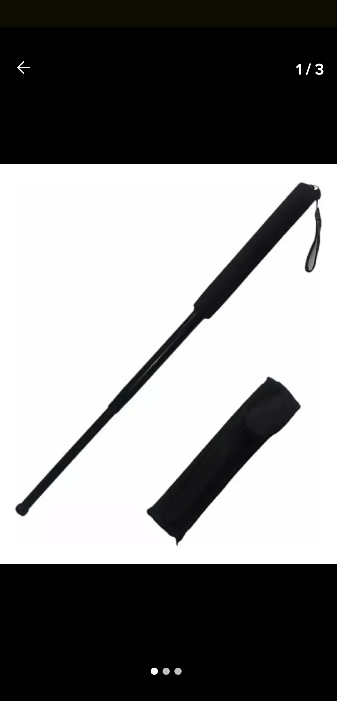 Bastón retráctil / mango antideslizante 50cm X 3