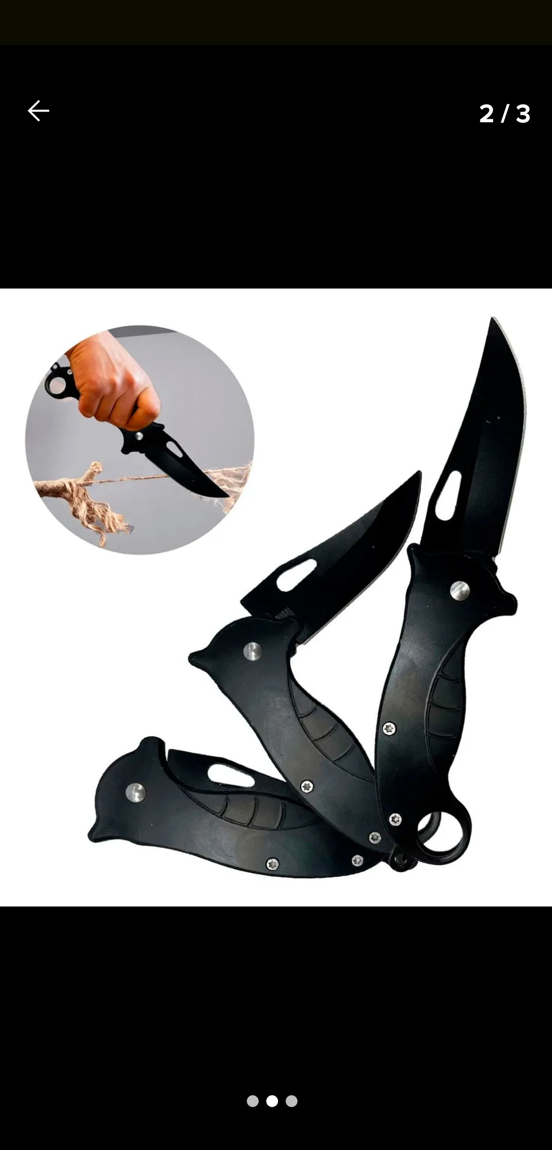Navaja supervivencia black / diseño manual