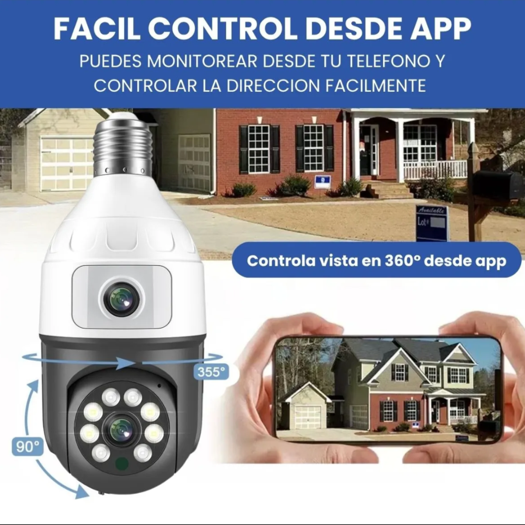 Camara Seguridad Wifi FullHD Doble Lente Fijo Jortan JT-9696