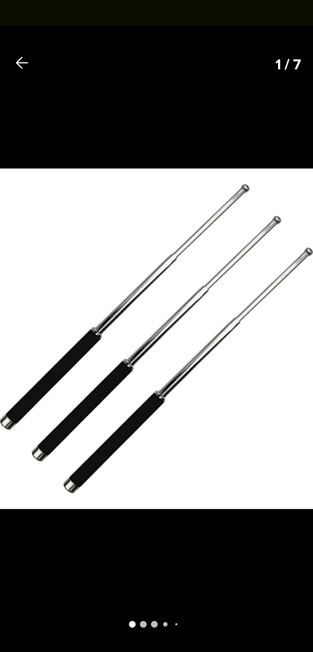 3 Bastón retráctil / mango antideslizante 65cm