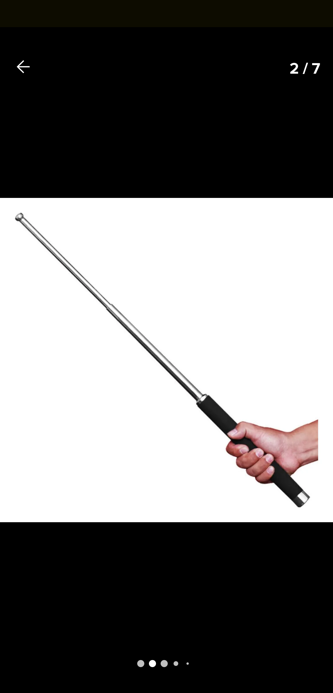 3 Bastón retráctil / mango antideslizante 65cm